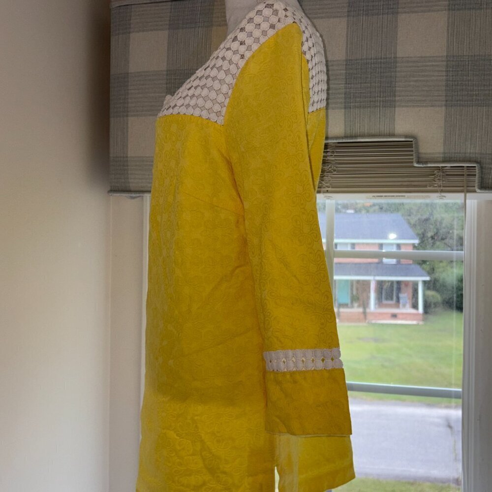 Lilly Pulitzer Bees Knees Tunic Jacquard Top In Lemon Sorbet Size 10 View 4